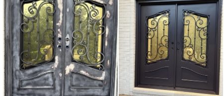 Revive your home’s entryway with expert metal door refinishing in Orland Park. We restore faded, rusted, or weathered steel and iron doors to a smooth, durable, and beautiful finish. Our process includes rust removal, professional priming, and weather-resistant coatings built to last through Illinois seasons. Whether your door has decorative ironwork or glass inserts, we deliver a flawless, like-new result.